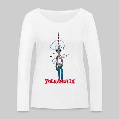 PHX TV Tower Man (police rouge) - T-shirt manches longues bio Stanley & Stella Femme