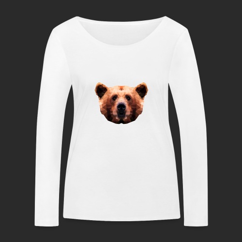 Low-Poly Bear - Frauen Bio-Langarmshirt von Stanley & Stella