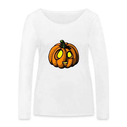 Pumpkin Halloween scribblesirii - Ekologisk långärmad T-shirt dam från Stanley/Stella