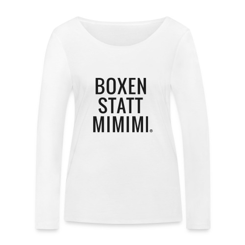 Boxen statt Mimimi® - schwarz - Stanley/Stella Frauen Bio-Langarmshirt