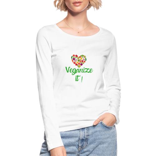 Veganize it - Stanley/Stella Vrouwen bio-shirt met lange mouwen