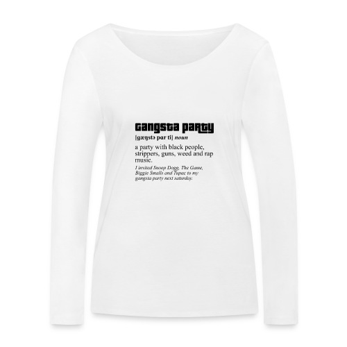 GANG [BLACK] - Maglietta a manica lunga ecologica da donna di Stanley & Stella