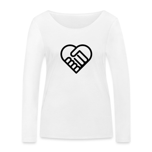 Zeichen der Liebe. Die Händer im Herz - Stanley/Stella Frauen Bio-Langarmshirt