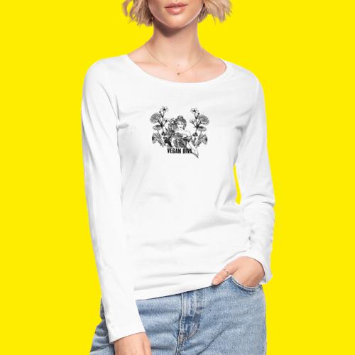 Vegan Diva - dame med blomster - Stanley/Stella økologisk langermet T-skjorte for kvinner