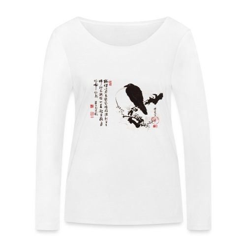 Crow on a Snowy Plum Branch - Stanley/Stella Women's Organic Longsleeve Shirt