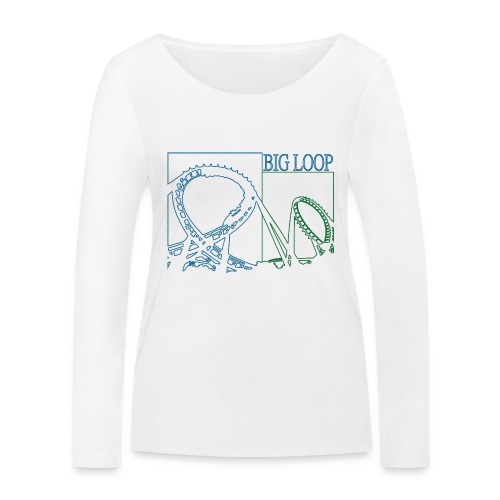 big_loop_coaster_shirt_line - Frauen Bio-Langarmshirt von Stanley & Stella