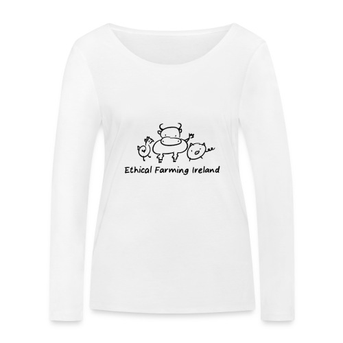 Ethical Farming Ireland doodle black - Stanley/Stella Women's Organic Longsleeve Shirt