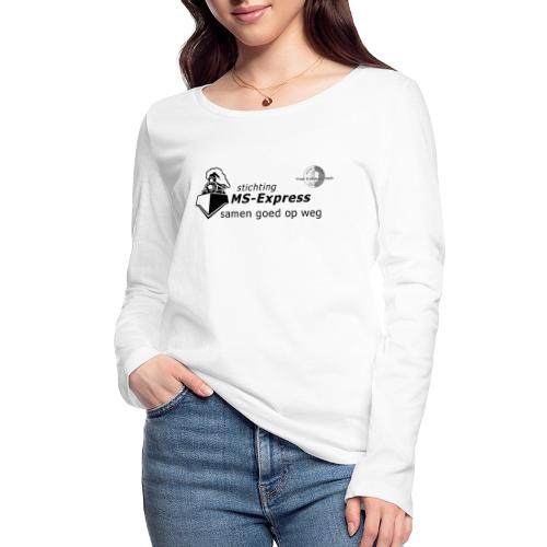 MS-Express/Wout Kalkman Fonds Zwart-wit - Stanley/Stella Vrouwen bio-shirt met lange mouwen