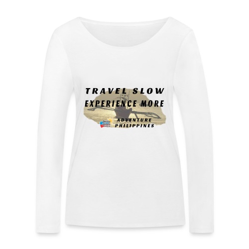 Travel slow Logo für helle Kleidung - Stanley/Stella Frauen Bio-Langarmshirt