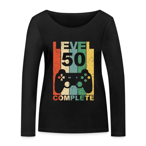 50. Geburtstag 50 Jahre Level Complete Gamer - Frauen Bio-Langarmshirt von Stanley & Stella