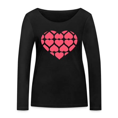 Herz rose - Frauen Bio-Langarmshirt von Stanley & Stella
