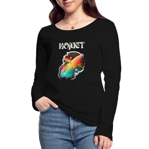 Kometensturm: Ein futuristisches Regenbogen Design - Stanley/Stella Frauen Bio-Langarmshirt