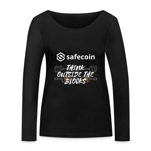 Safecoin Think Outside the Blocks (white) - Women's Organic Longsleeve Shirt by Stanley & Stella