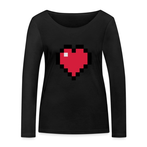 Pixelart Heart - Stanley/Stella Women's Organic Longsleeve Shirt