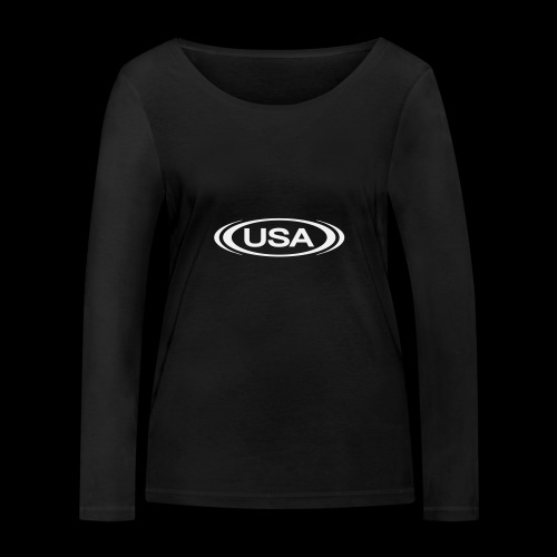 Sport shield USA Athletics label Sports Ring wave - Women's Organic Longsleeve Shirt by Stanley & Stella