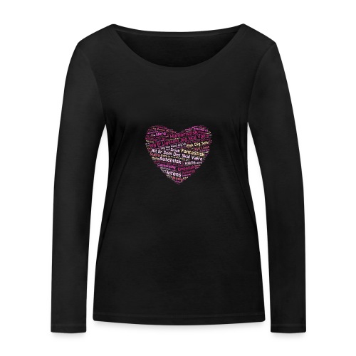 Hjerte - Økologisk Stanley & Stella langærmet T-shirt til damer