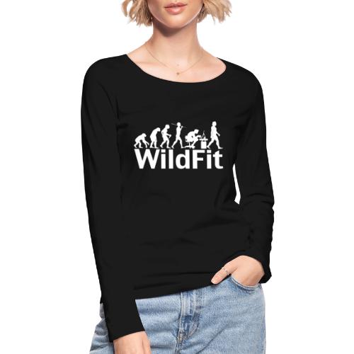 WildFit Logo Evolution Weiß - Frauen Bio-Langarmshirt von Stanley & Stella