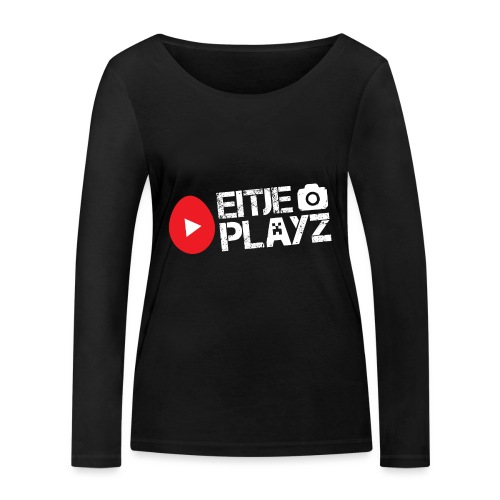 Wit Eitje Playz logo - Stanley/Stella Vrouwen bio-shirt met lange mouwen