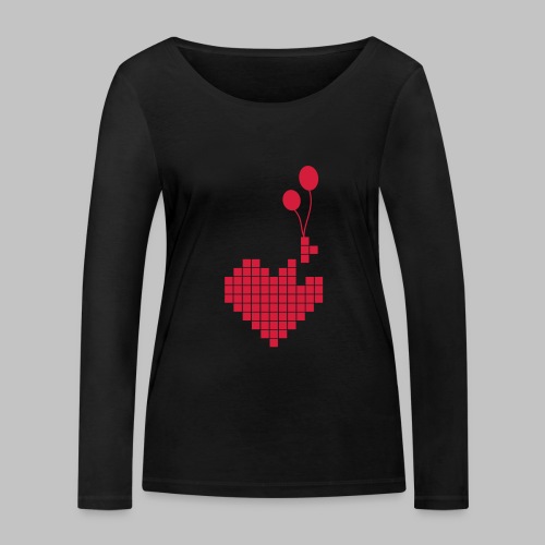 heart and balloons - Women's Organic Longsleeve Shirt by Stanley & Stella