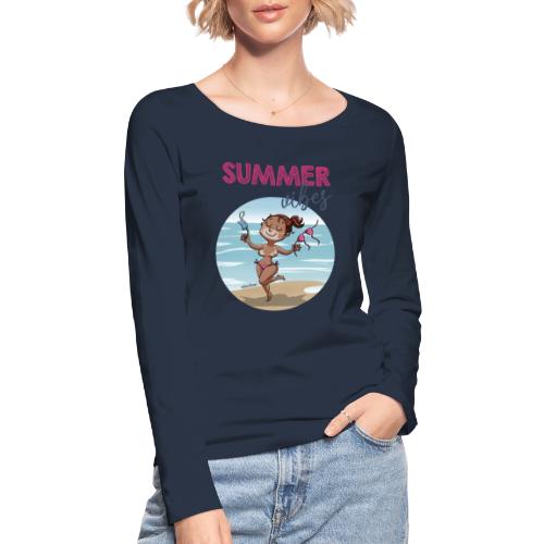 SUMMER vibes - Camiseta ecológica de manga larga para mujer Stanley/Stella
