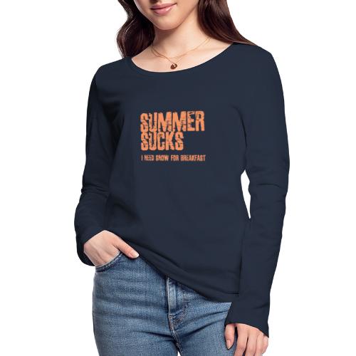 SUMMER SUCKS - Stanley/Stella Vrouwen bio-shirt met lange mouwen