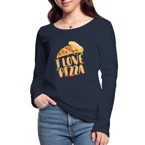 I Love Pizza - Stanley/Stella Frauen Bio-Langarmshirt