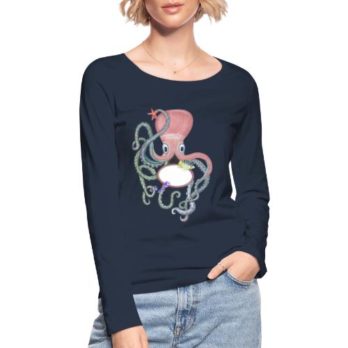 octopus pink - Ekologisk långärmad T-shirt dam från Stanley/Stella