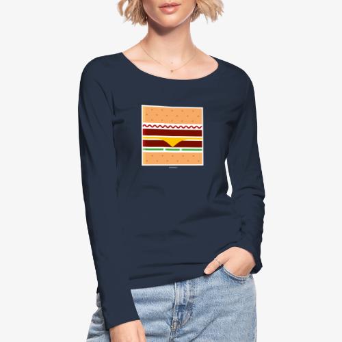 Square Burger - Maglietta a manica lunga ecologica da donna di Stanley & Stella