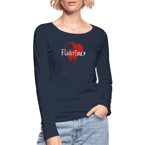 Fakriro Logo weiss mit Herz - Stanley/Stella Frauen Bio-Langarmshirt