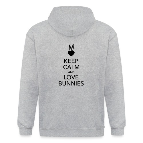 keep calm and love bunnies Hasen Liebe Herz - Unisex Heavyweight Kapuzenjacke