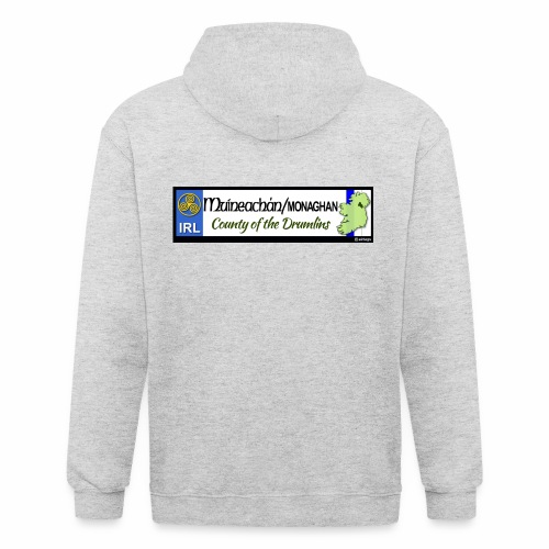MONAGHAN, IRELAND: licence plate tag style decal - Unisex Heavyweight Hooded Jacket