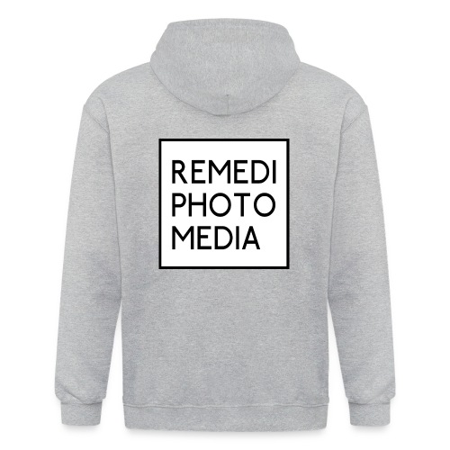 RPM text box on white - Unisex Heavyweight Hooded Jacket