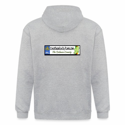 CARLOW, IRELAND: licence plate tag style decal - Unisex Heavyweight Hooded Jacket