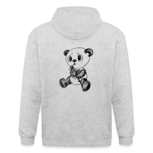 Panda bear black scribblesirii - Unisex Heavyweight Hooded Jacket