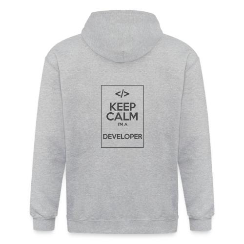 Keep Calm I'm a developer - Unisex Heavyweight Hooded Jacket