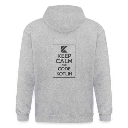 Keep Calm And Code Kotlin - Unisex Heavyweight Hooded Jacket