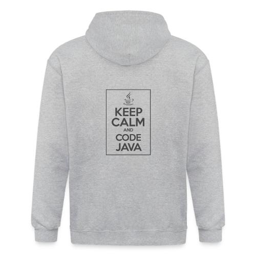 Keep Calm And Code Java - Unisex Heavyweight Hooded Jacket