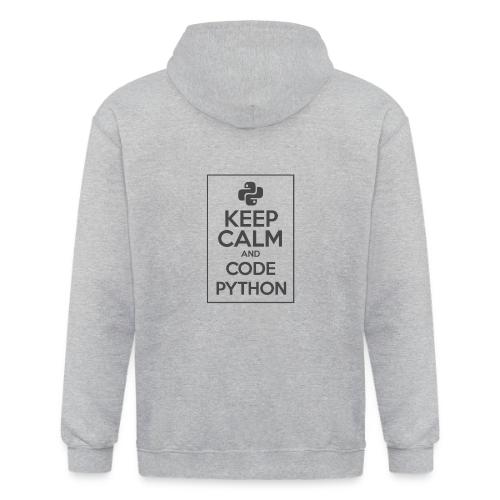 Keep Calm And Code Python - Unisex Heavyweight Hooded Jacket