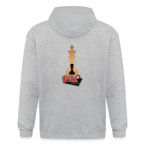 Fritz 19 Chess King and Pawn - Unisex Heavyweight Hooded Jacket