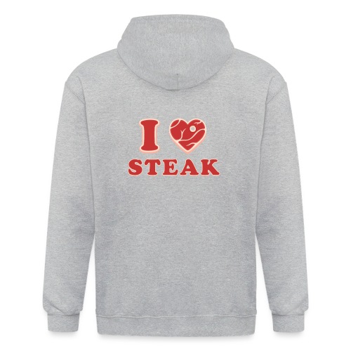 I love steak - Steak in Herzform Grillshirt - Barc - Unisex Heavyweight Kapuzenjacke