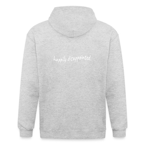 happily disappointed white - Unisex Heavyweight Hooded Jacket