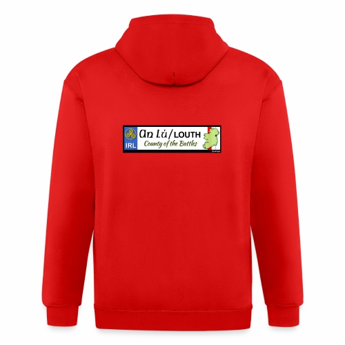 CO. LOUTH, IRELAND: licence plate tag style decal - Unisex Heavyweight Hooded Jacket