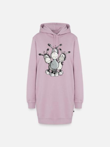 Das Esel Team - Hoodie-Kleid - Altrosa