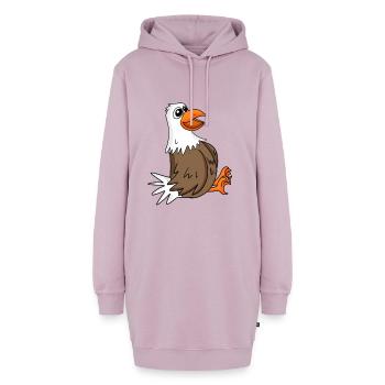 Niedliche Möwe - Hoodie-Kleid - Altrosa - Vorne - AI Model Female 172 light (172cm)