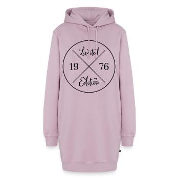 Limited edition 1976 - 50. Geburtstag Geschenk - Hoodie-Kleid - Altrosa - Vorne - AI Model Female 172 light (172cm)