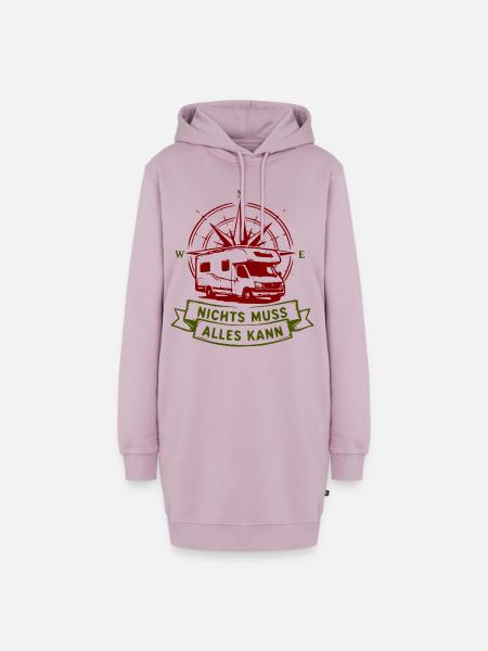 Nichts Muss Alles Kann Wohnmobil Roadtrip - Hoodie-Kleid - Altrosa