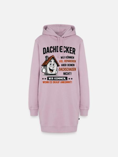 Dachdecker Cartoon – Wir kommen! - Hoodie-Kleid - Altrosa
