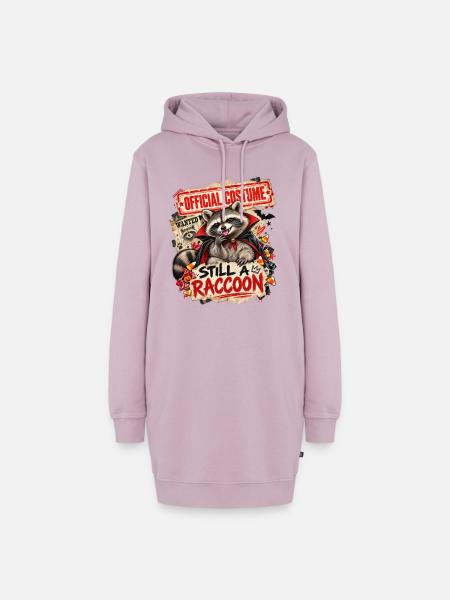 Waschbär Halloween - Hoodie-Kleid - Altrosa