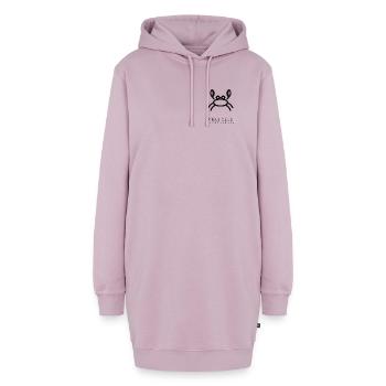 CrabClub: Koordinaten - Hoodie-Kleid - Altrosa - Vorne - AI Model Female 172 light (172cm)