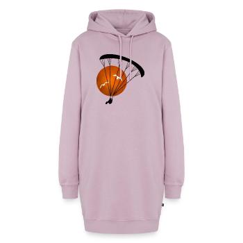 Sonnenuntergang Paragliding Silhouette - Hoodie-Kleid - Altrosa - Vorne - AI Model Female 172 light (172cm)